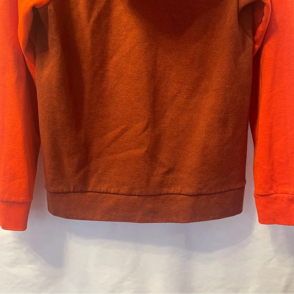 Nike Draw String Long Sleeve Hoodie Two‎ Tone Color Block Red Size Small Unisex